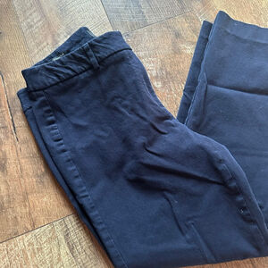 Women's TALBOTS Navy High-Waist Straight Leg Pants 2P